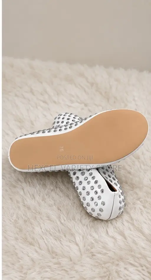 Stylish Brown Flat Shoes With Elegant Studded Design