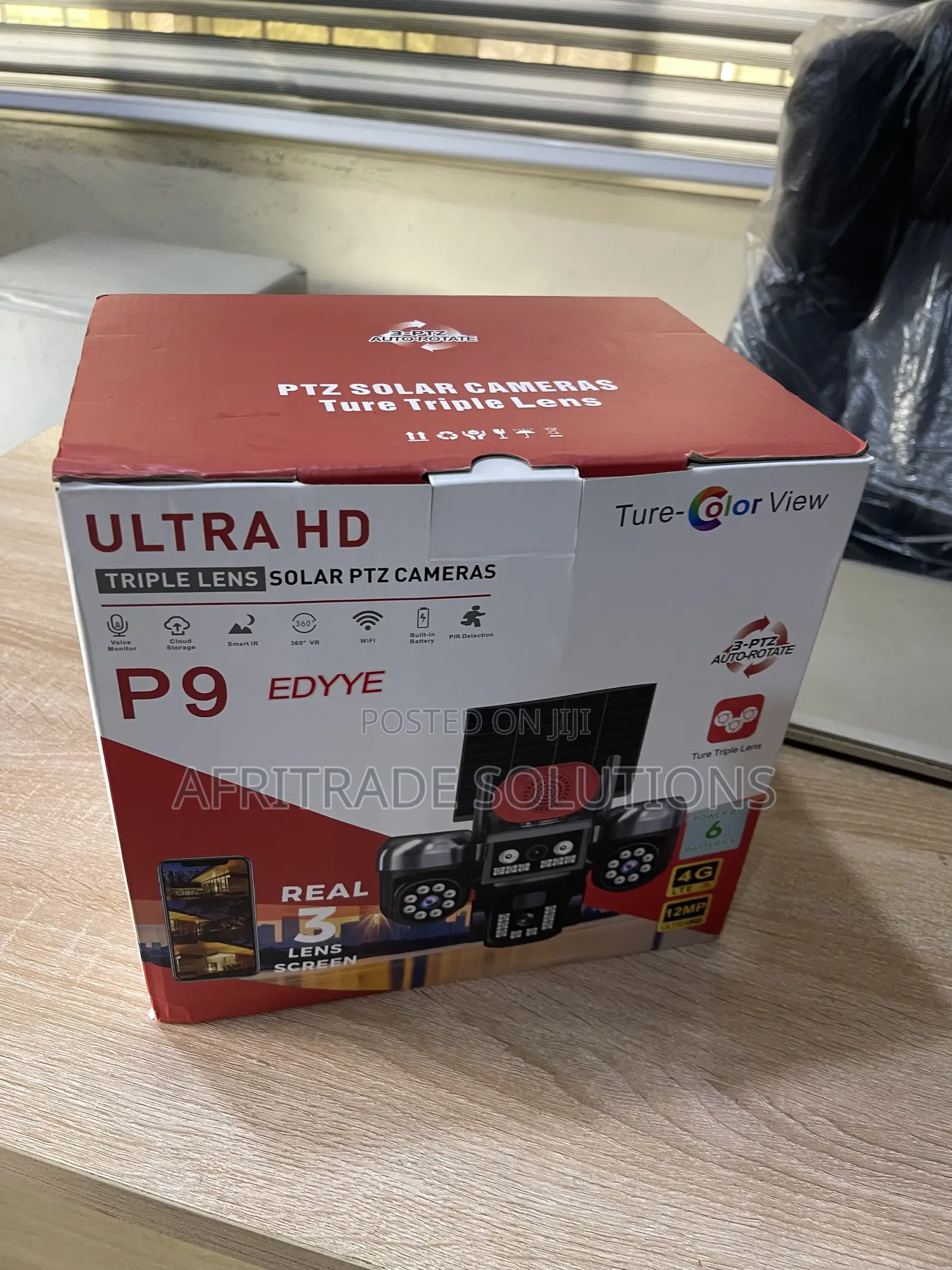 Ultra HD Triple Lens Solar PTZ Security Camera