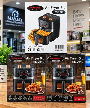 EUROSONIC 6L Air Fryer With Bake, Grill Roast–Transparent