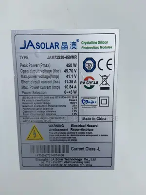 JA Solar 450w Panel