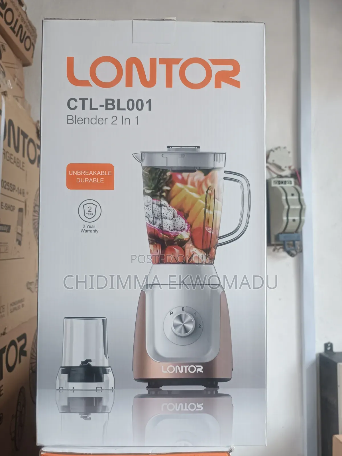 Unbreakable Durable Lontor 2 in 1 Blender CTL-BL001