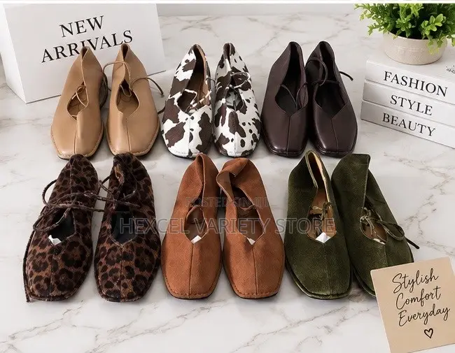 Stylish Ladies Brown Suede Ballet Flats