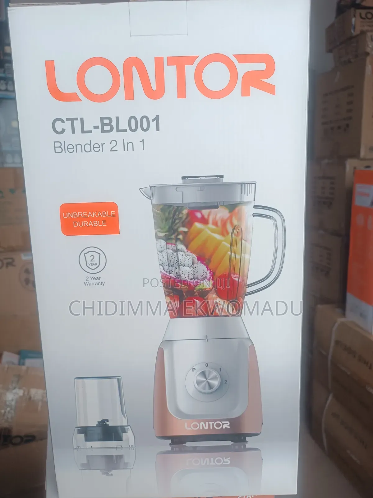 Unbreakable Durable Lontor 2 in 1 Blender CTL-BL001