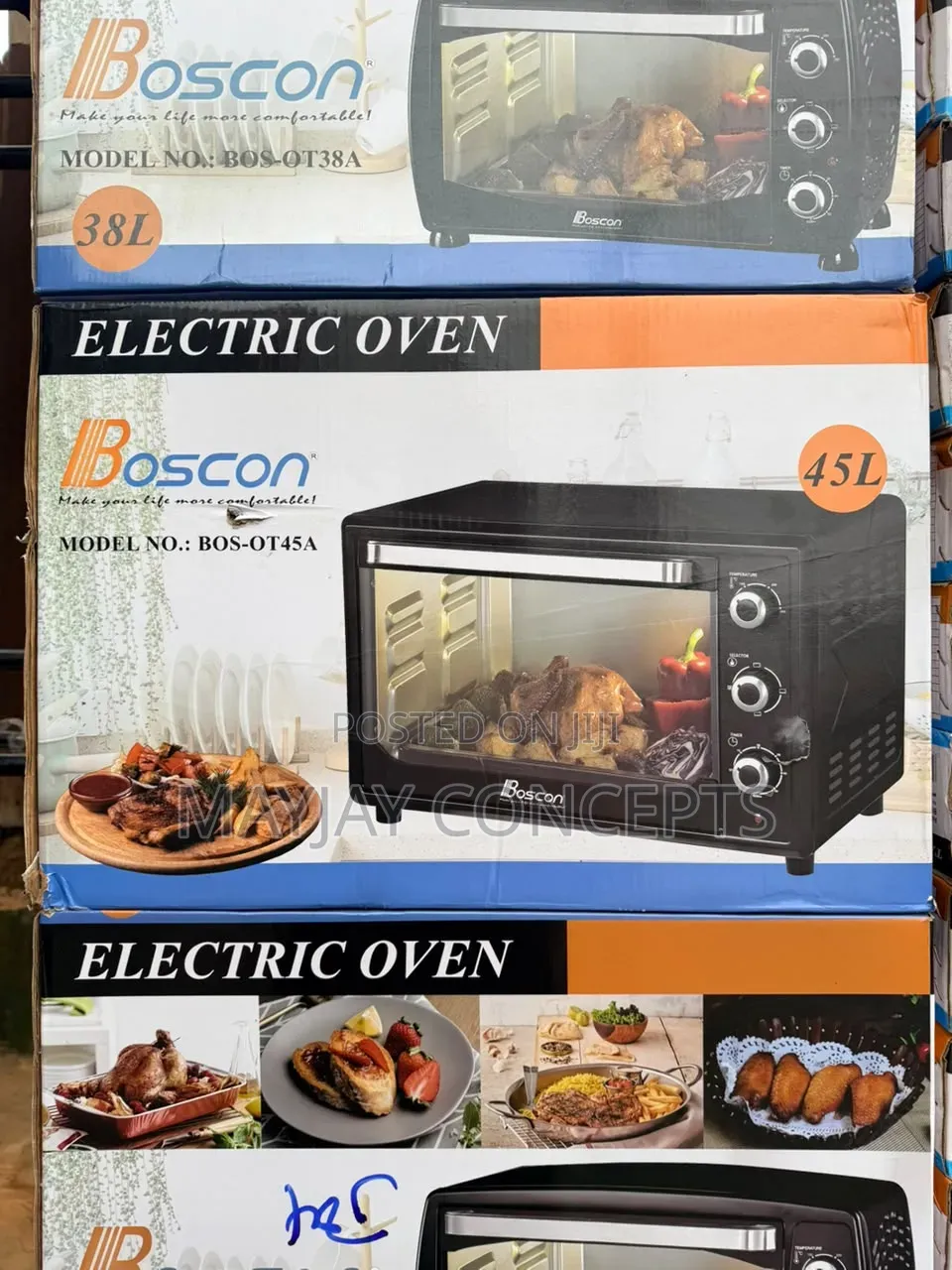 BOSCON 45L Electric Oven With Timer Adjustable TemperatureBOS-OT45A
