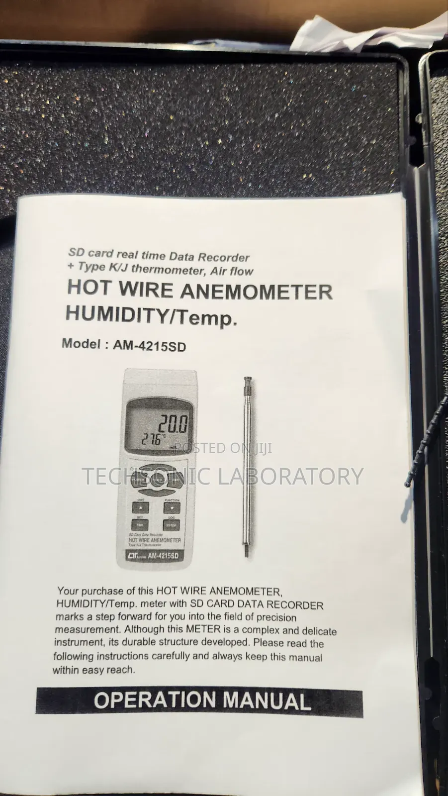 LUTRON Hot Wire Anemometer AM-4215SD
