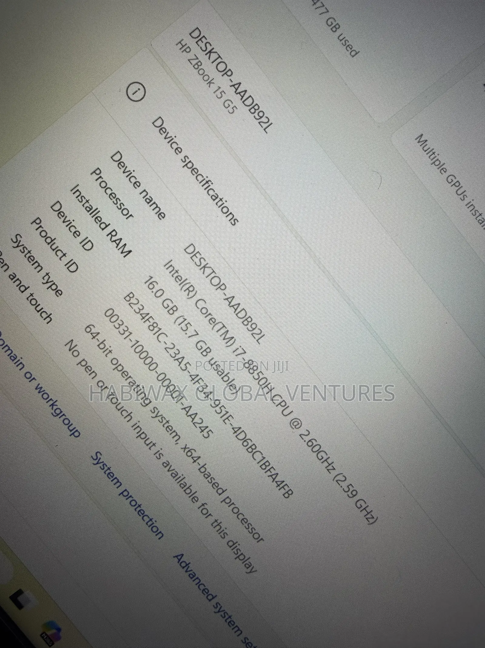 Laptop HP ZBook 15 G5 16GB Intel Core i7 SSD 512GB