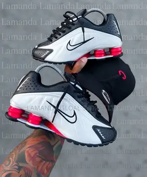 Nike Shox TL White, Black Dynamic Red Sneakers