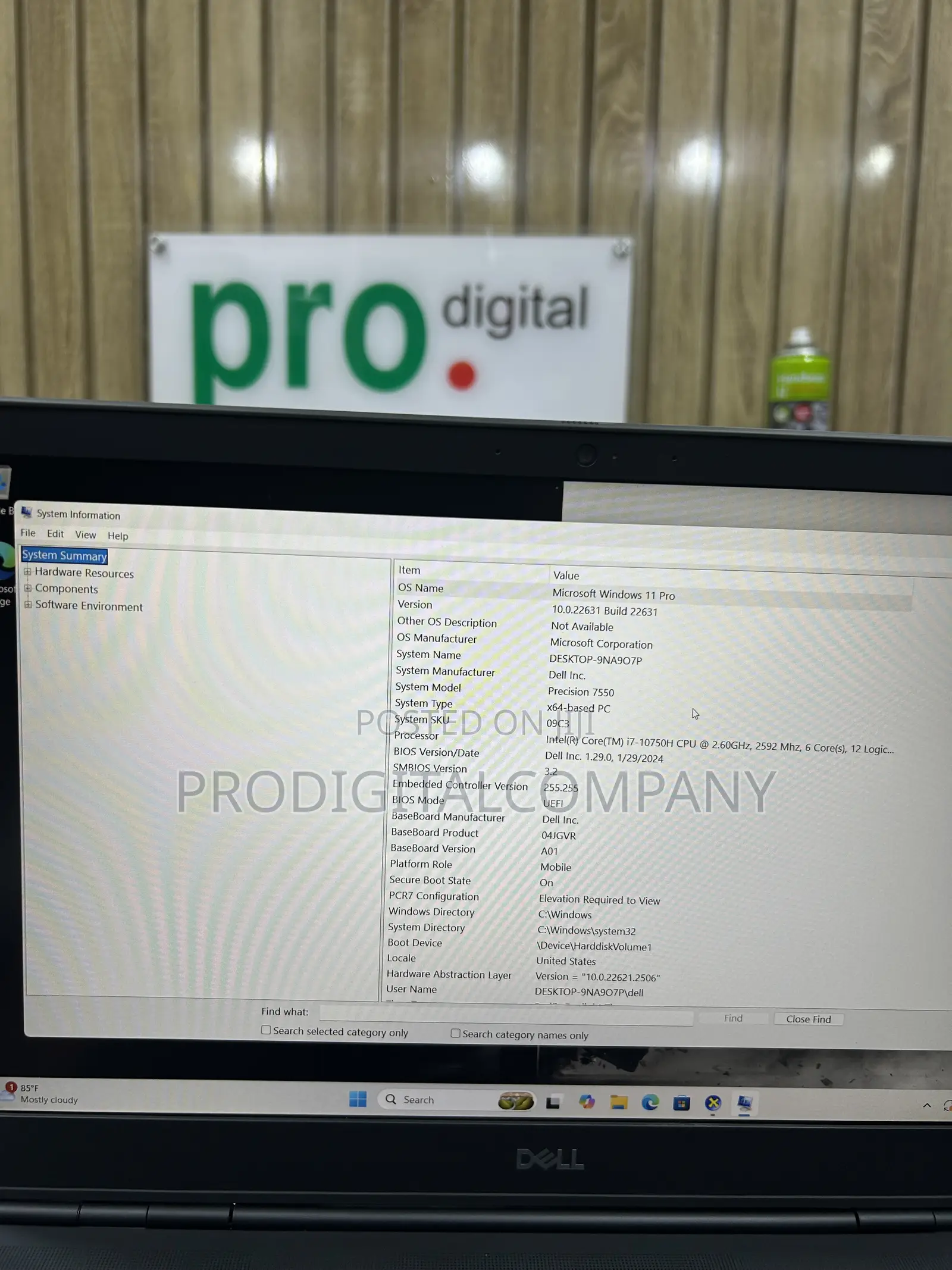 Laptop Dell Precision 15 7550 16GB Intel Core i7 SSD 512GB