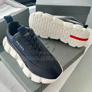 Prada Premium Luxury Men Lace Up Sneakers–Comfortable, Durable/Stylish