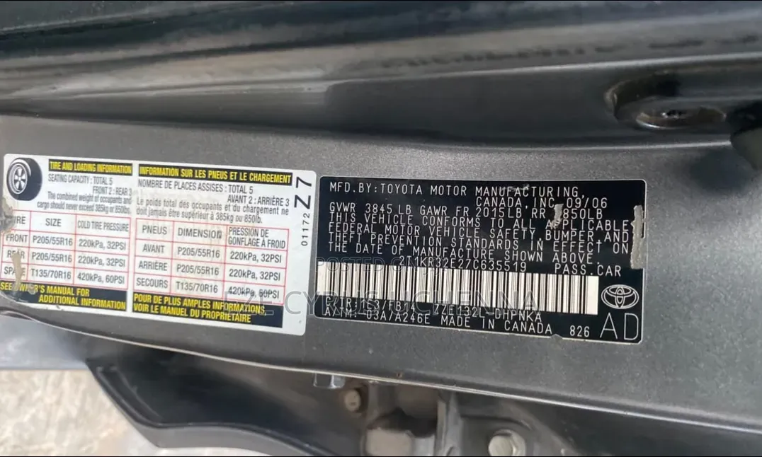 Toyota Matrix 2007 Gray