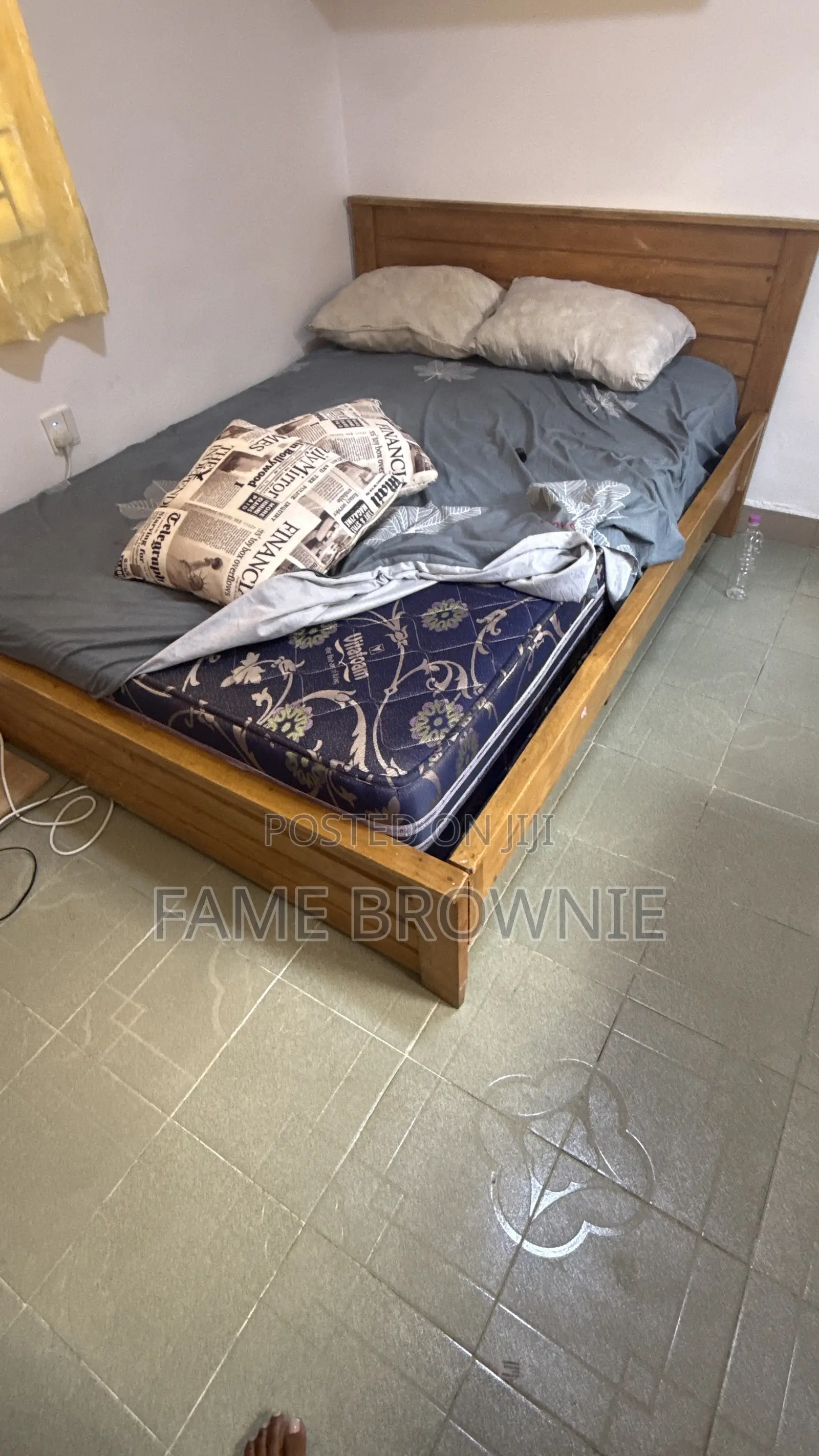 5 by 7 Bedframe and Mattress