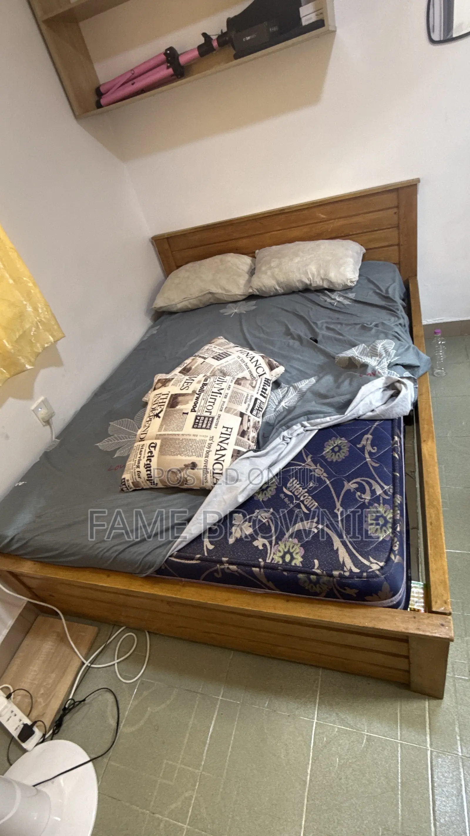 5 by 7 Bedframe and Mattress