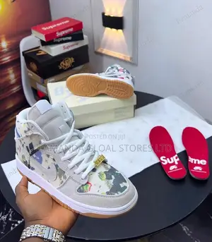 Supreme X Nike Dunk High "Multicolor Canvas" Sneakers
