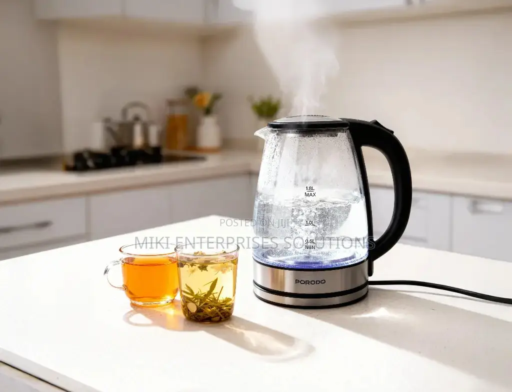 Porodo Pyro Ti Electric Glass 1.8 LTR Kettle