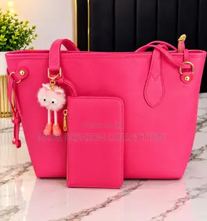 Beautiful Pink Ladies Tote Bag With Purse