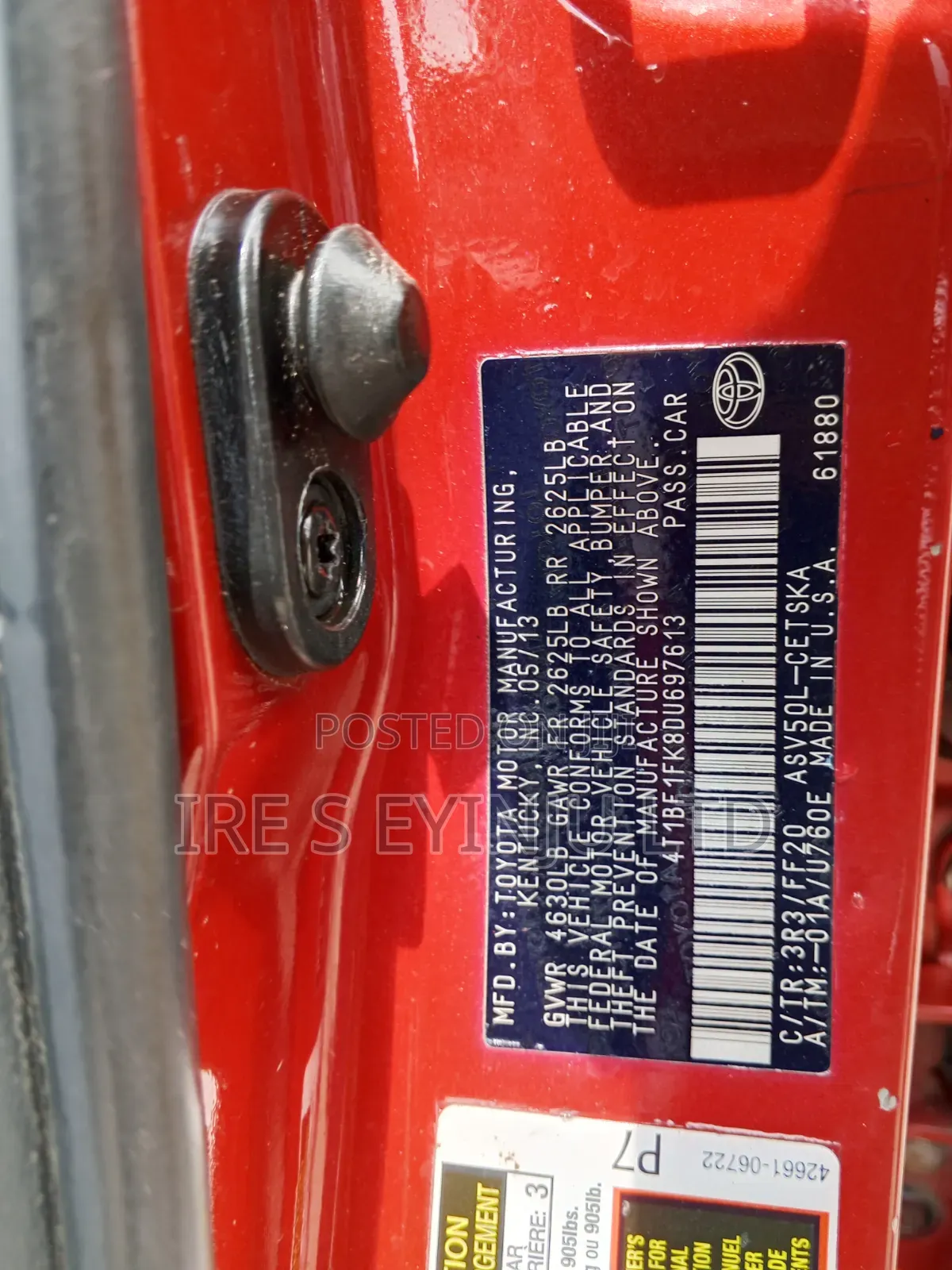 Toyota Camry 2013 Orange