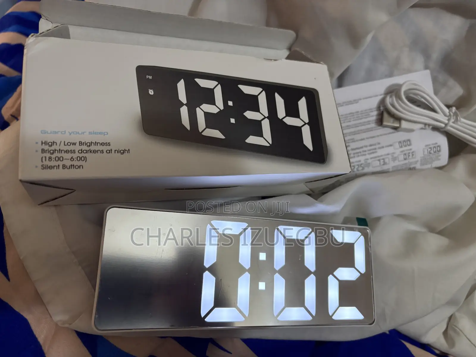 Digital Mirror Clock House Decor