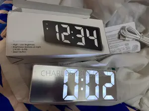 Digital Mirror Clock House Decor