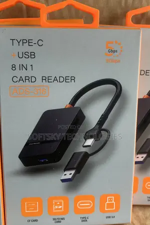 USB-c +USB 8 in 1 CARD READER