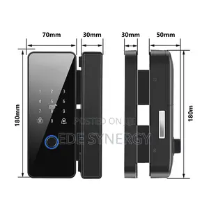 Biometric Glass Door Lock With Cloud Storage Double Hook Bolt