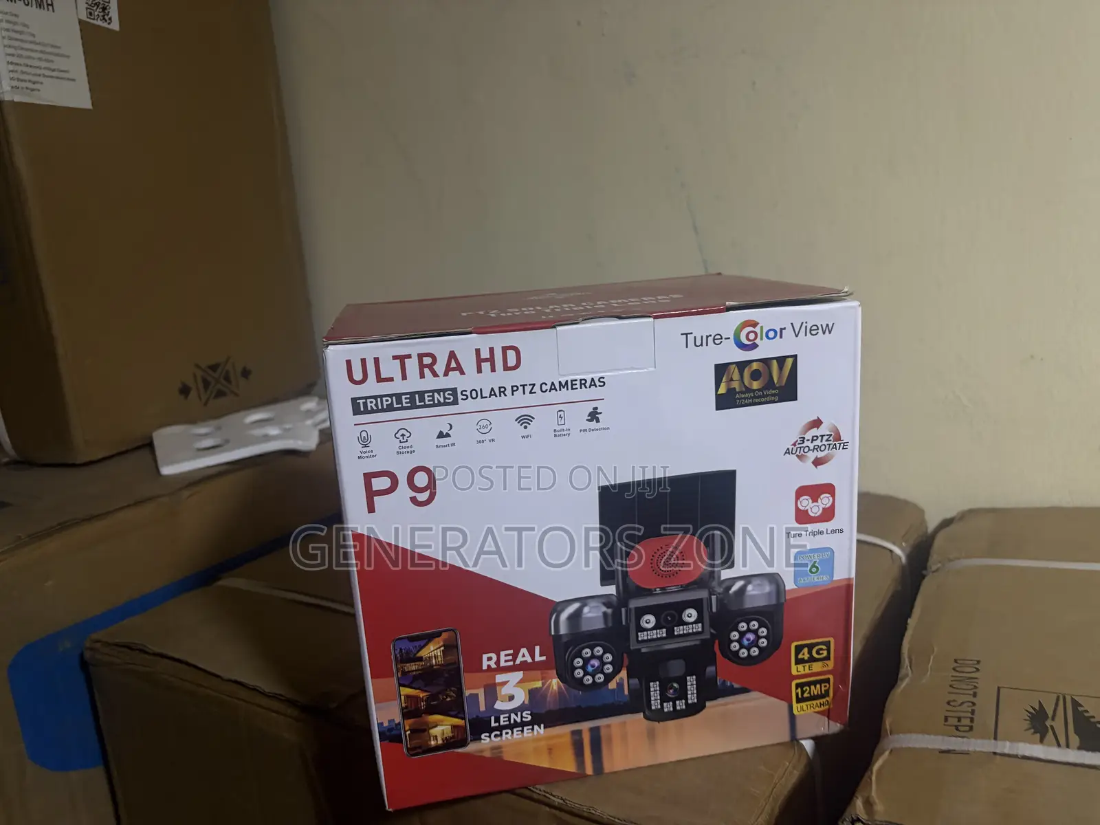 Ultra HD Triple-Lens Solar PTZ Security Camera