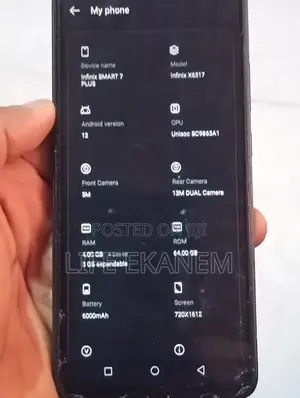 Infinix Smart 7 Plus 64 GB Gray