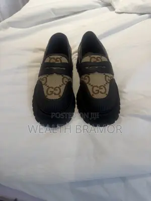 Gucci Novo GG Jacquard Chunky Loafer in Camel/Ebony/Black