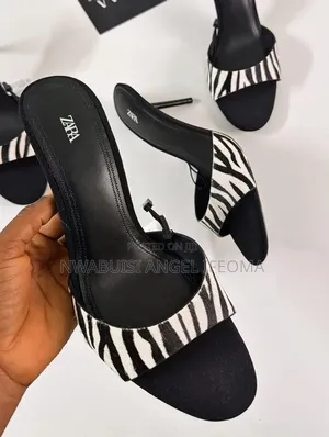 Zara Zebra Print Stiletto Heels