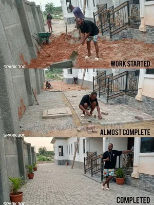 Stamping Concrete Floor, Interlocking, Painting, Tyrolean Design