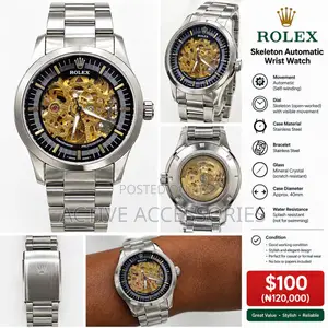 Skeleton Automatic Wrist Watch – Stainless Stee