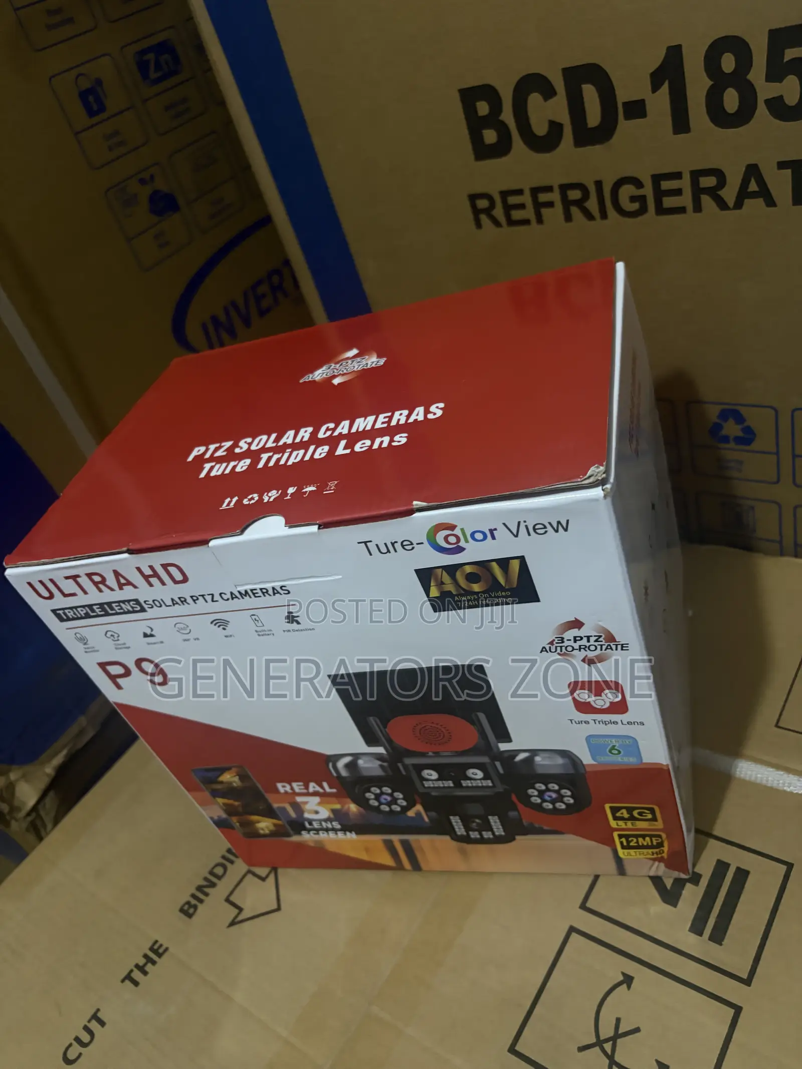 Outdoor Solar PTZ Camera With Triple-Lens Coverage