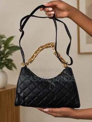 Mini Black Bag With Long Strap