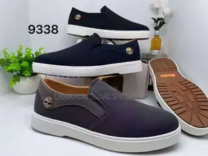 Timberland Canvas Slip-on Sneakers in Charcoal Navy