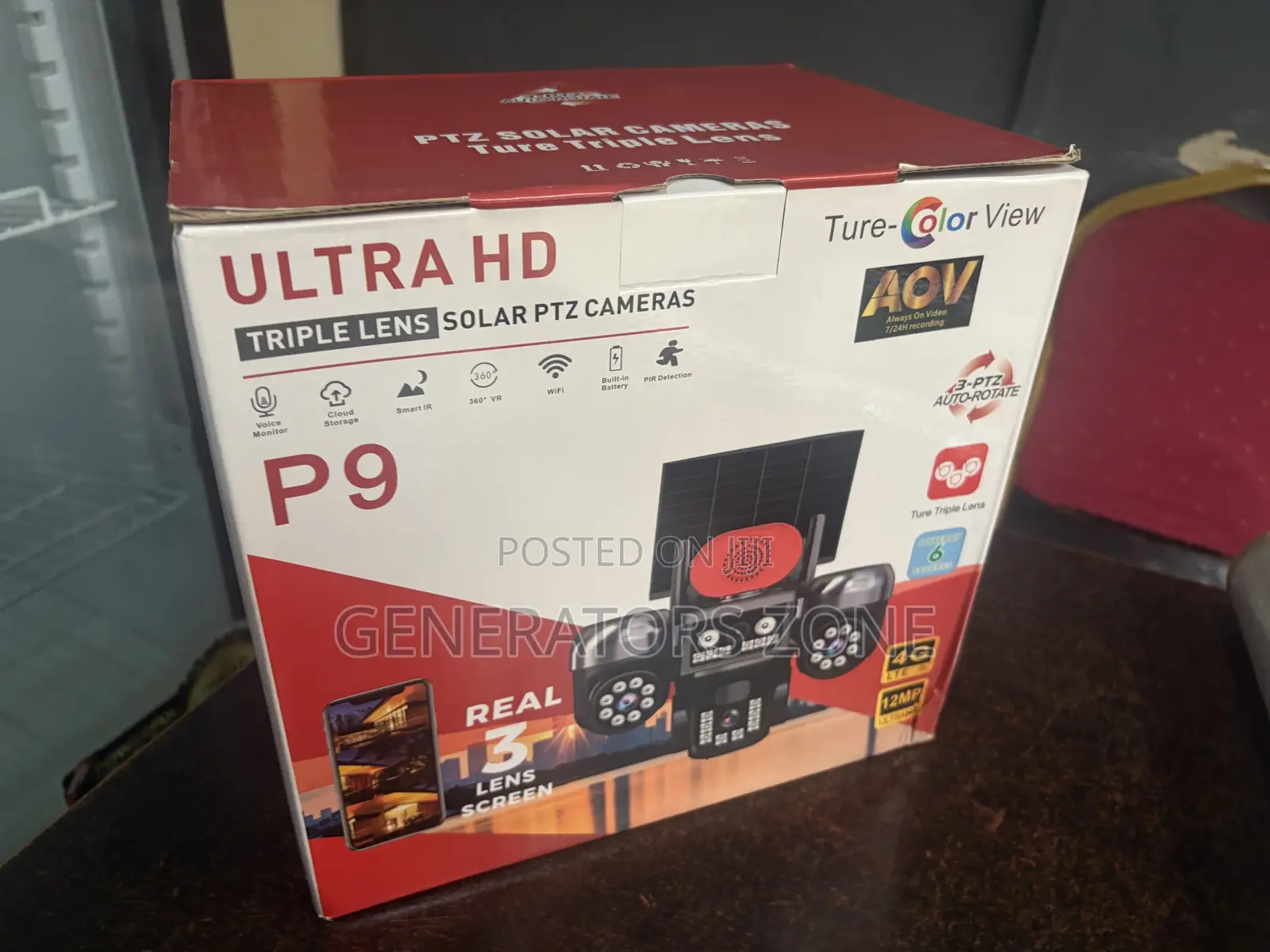 Ultra HD Solar Surveillance Camera With PTZ Control