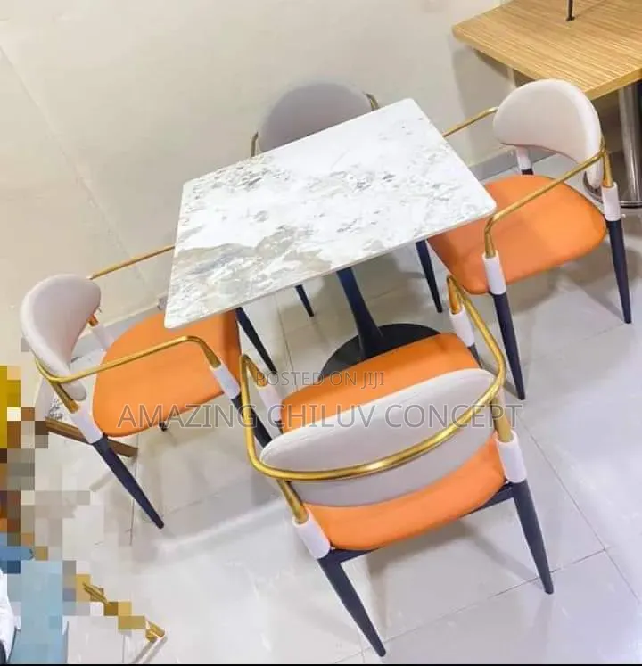 Modern Restaurant Table and Chair Set