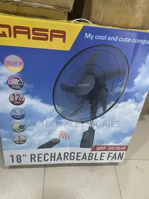 Qasa 18inches DC/AC Rechargeable Fan