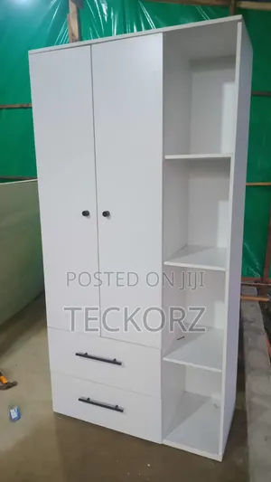 OFF-WHITE 3ft by 6ft HDF Wardrobe