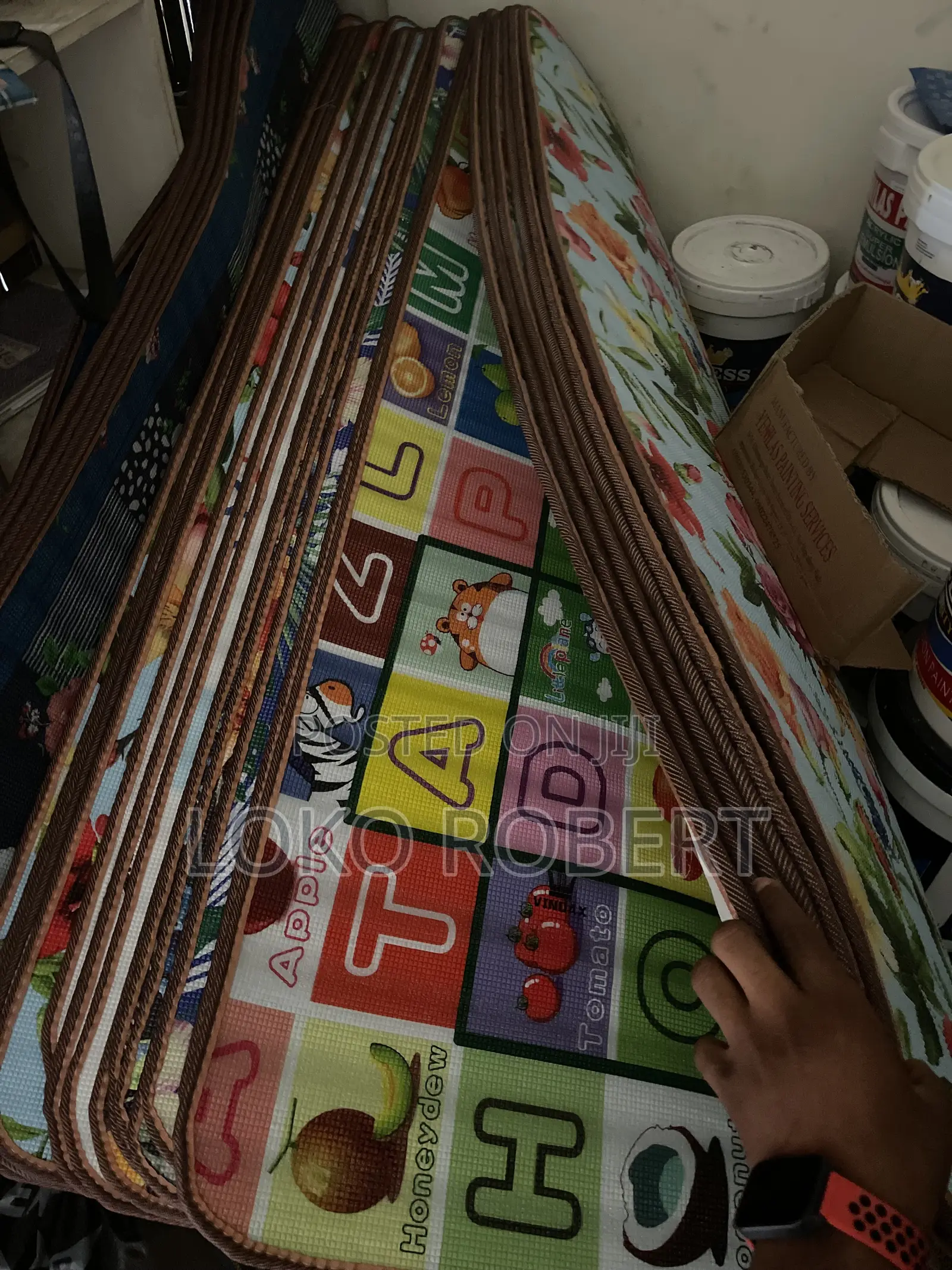 Thick Layer Baby Play Mat -Multi Length 72 Inches Width 36
