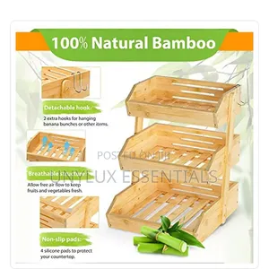 Bamboo Fruit Basket – 3 Tier