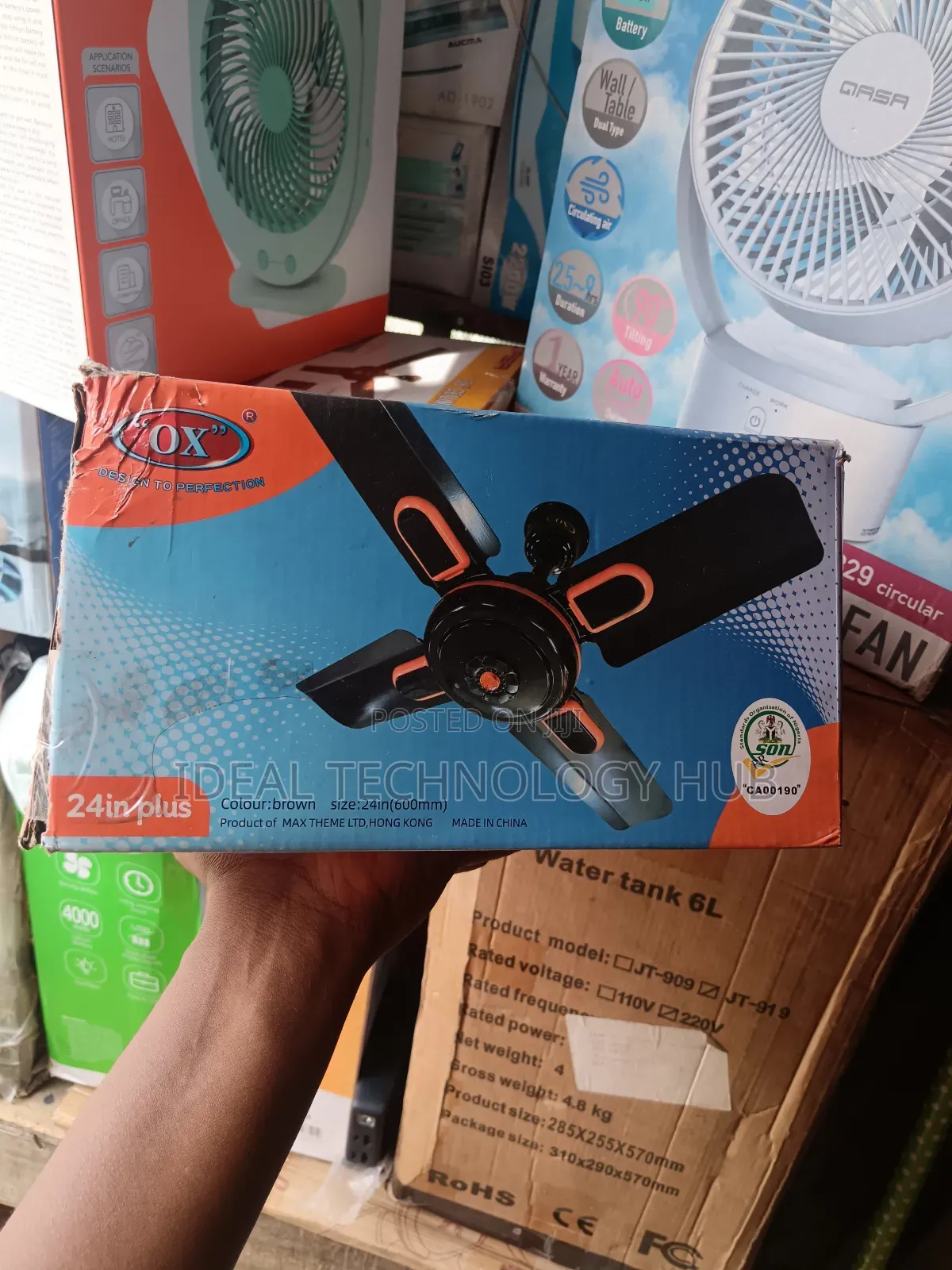Ox 24 Plus Short Blade Ceiling Fan