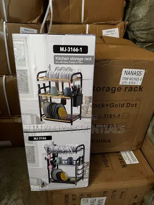 3tiers Gold and Black Plate Rack