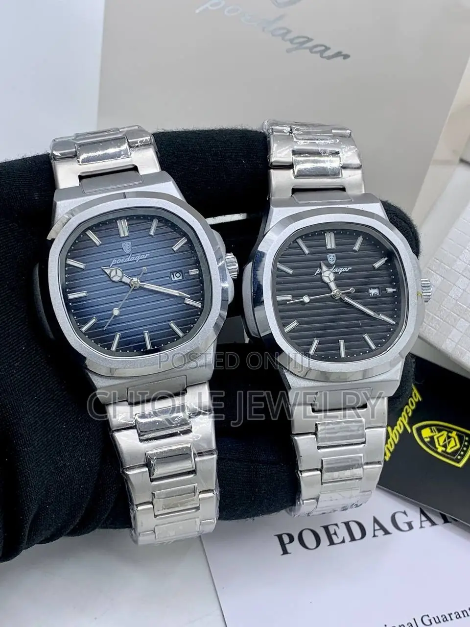 Poedagar Date Display Chain Watch