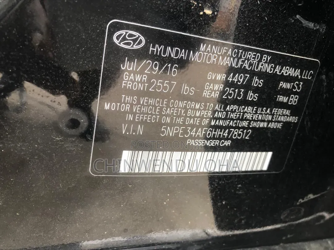 Hyundai Sonata 2017 Black