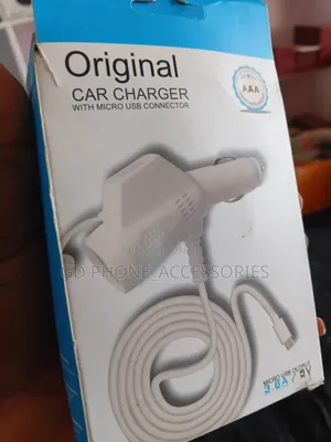 Original 3.6A Fast Car Charger With Attached Micro-USB Cable