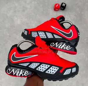 Nike Air Zoom Spiridon Cage Sneakers in Red Black