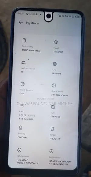 Tecno Spark 10 Pro 256 GB Blue