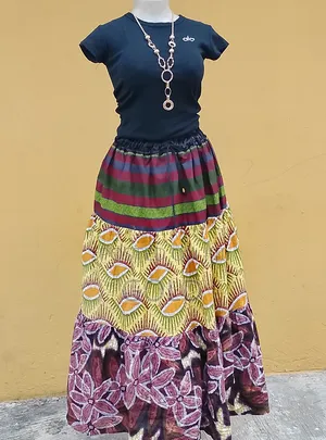Beautiful Ankara Layered Bubu Skirt – Stylish Unique