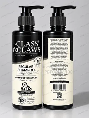 CLASS CLAWS Regular Pet Shampoo for Dogs Cats – 500ml