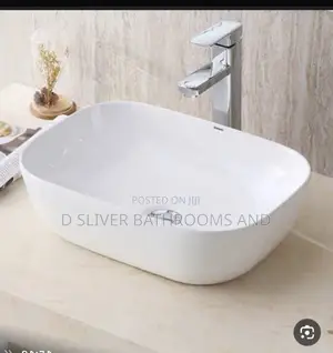 Modern White Countertop Wash Hand Basin