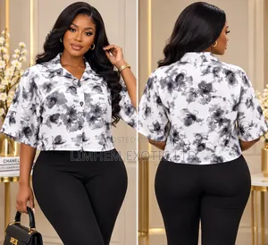 Cropped Chiffon Top